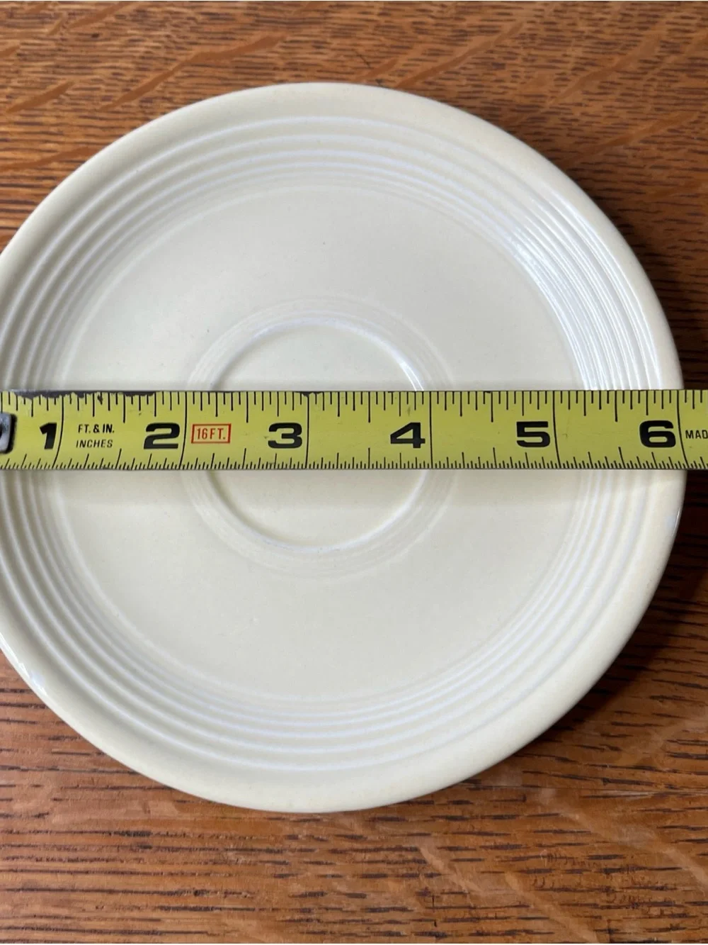Vintage Original Fiestaware Ivory Saucers 6
